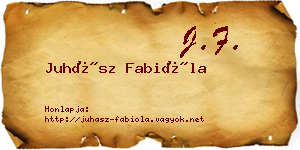 Juhász Fabióla névjegykártya